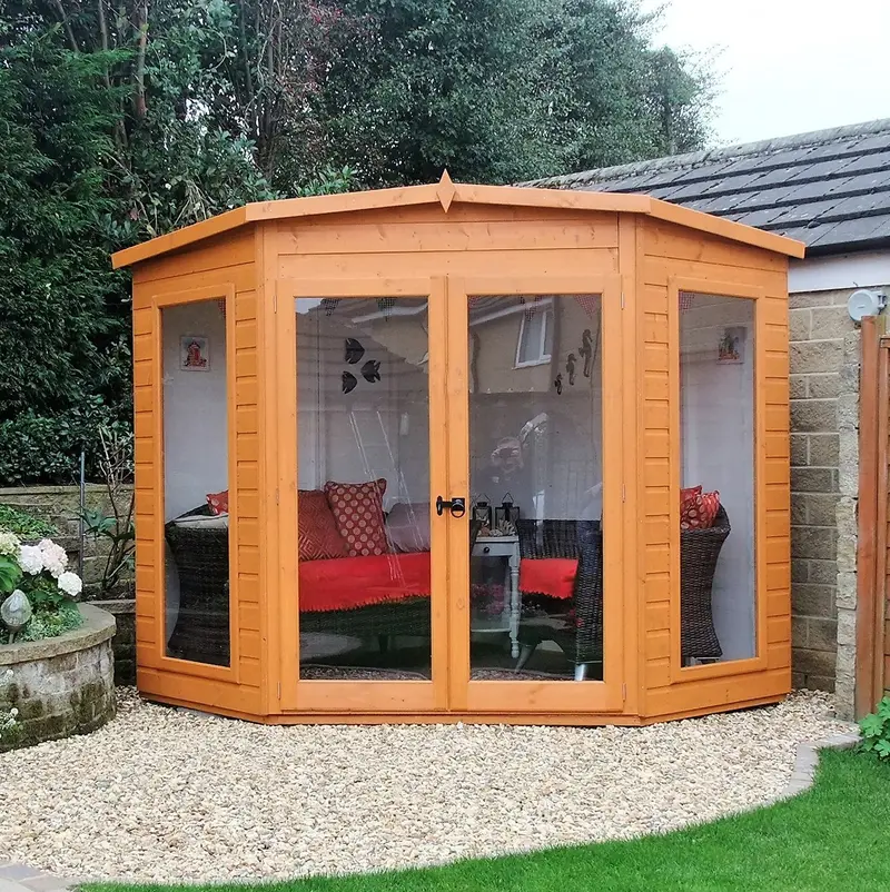 Barclay 6'6" X 6'8" Flat-Roof Summerhouse – Dip-Treated Shiplap 1