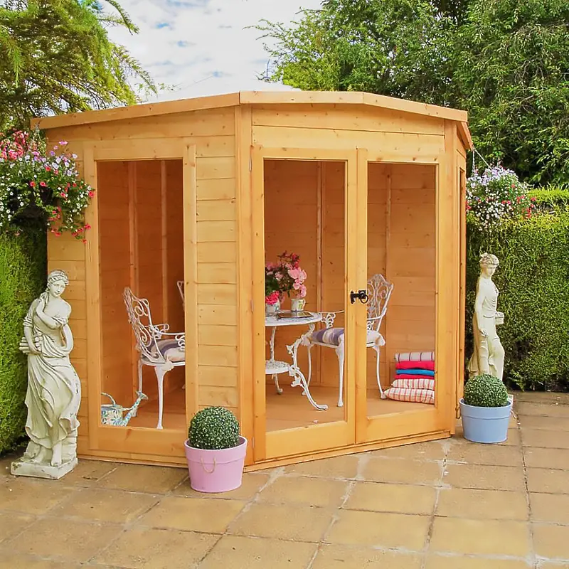 Barclay 7'1" X 7'4" Flat-Roof Summerhouse – Dip-Treated Shiplap 1