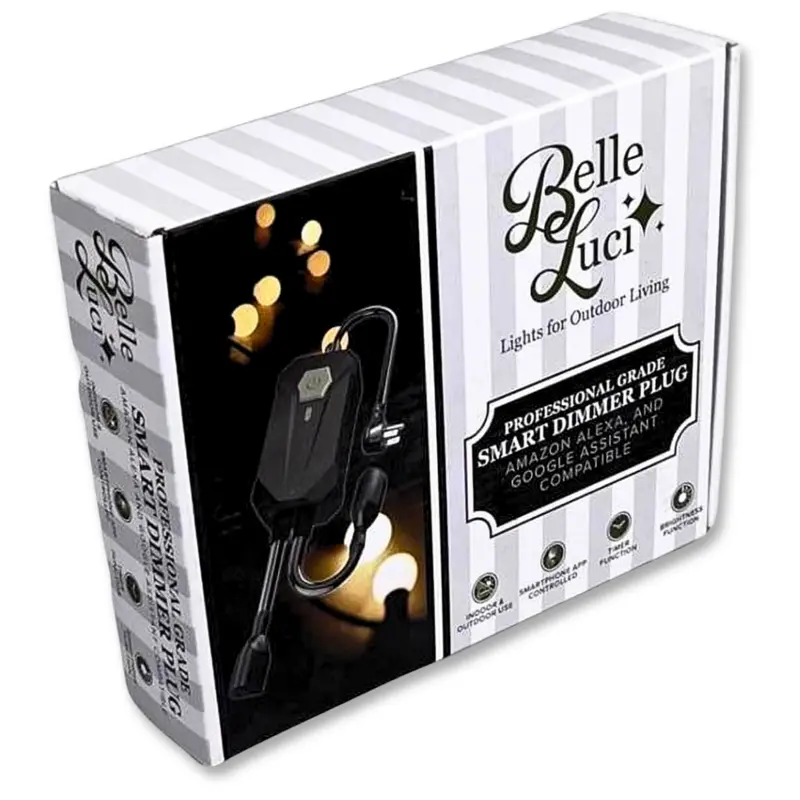 Belle Luci Smart Outdoor Dimmer Plug – Wifi & Voice-Controlled Timer For Patio And Holiday Lights 1