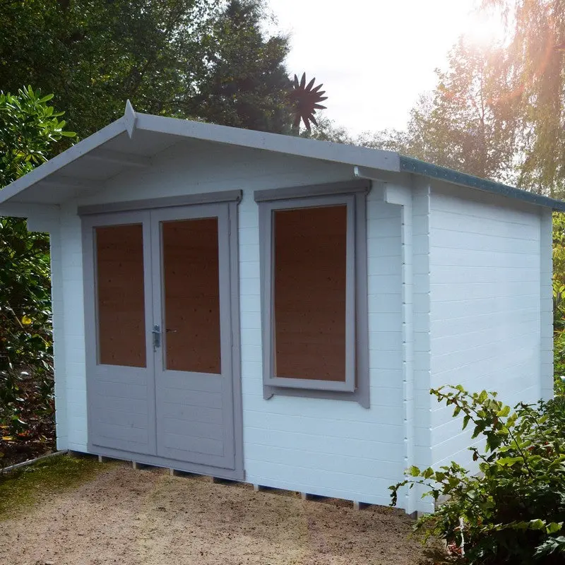 Berryfield Large Log Cabin – 9' X 10'9" 19Mm Log-Clad Apex Structure 1