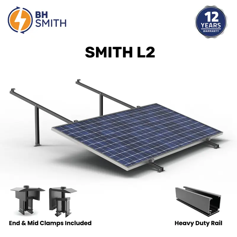 Bhs Aluminum Smith L2 Solar Mounting Frame – Optimized Support For 2 Panels 1