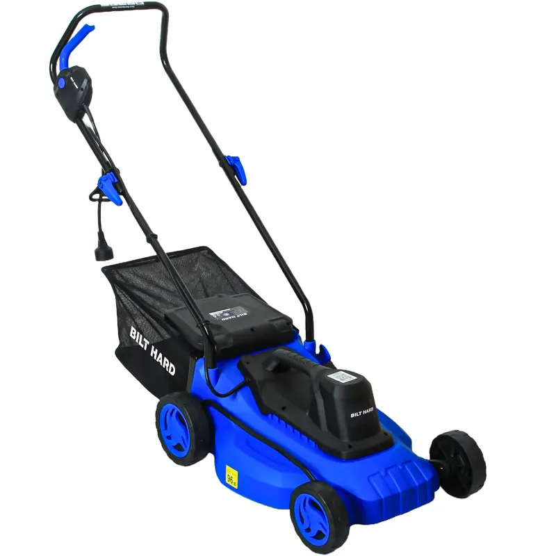 Bilt Hard 15-Inch Corded Electric Lawn Mower – Lightweight 11A Push Mower With 5-Position Height Adjustment & 9.2-Gallon Bag 1
