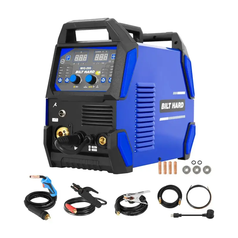 Bilt Hard 200A 4-Process Welder – Mig, Flux-Cored, Lift Tig & Stick W/Igbt Inverter, Dual-Voltage & Lcd Screen 1