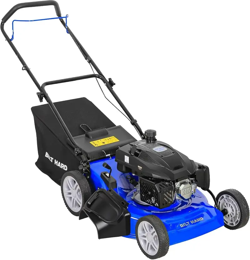 Bilt Hard 21" 201Cc 3-In-1 Gas Push Mower – Bagging, Mulching & Side Discharge Options 1