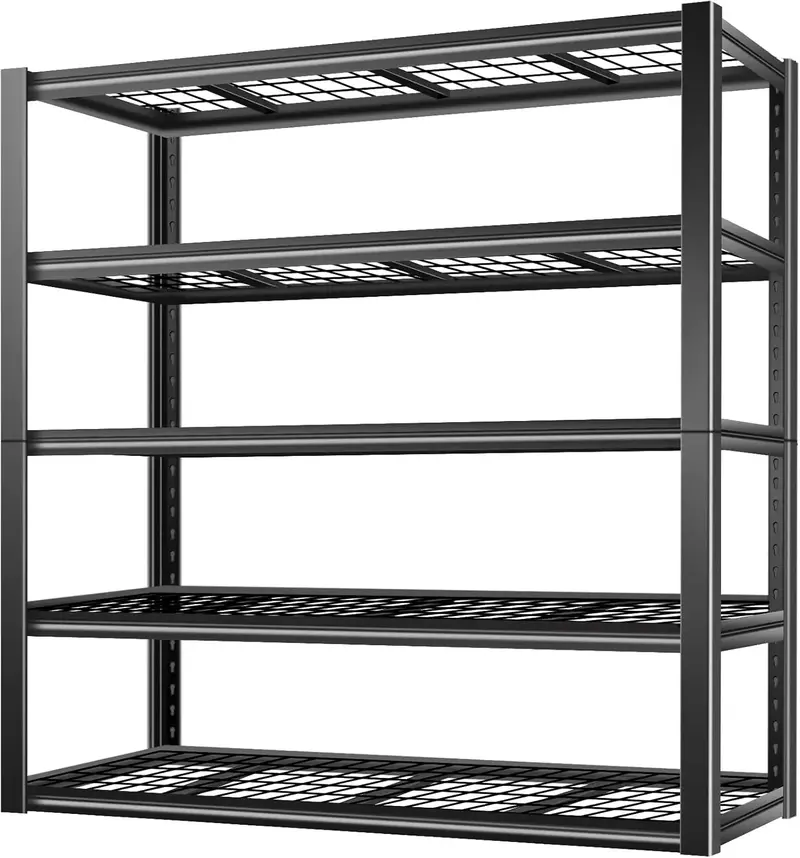 Bilt Hard 3500-Lb Wide Garage Shelving – 60"W × 18"D × 72"H, 7-Tier Adjustable Steel Wire Utility Racking 1