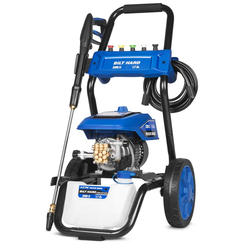 Bilt Hard Electric Pressure Washer — 3200 Psi / 1.7 Gpm, Induction Motor, Onboard Detergent Tank & 5-Nozzle Set 1