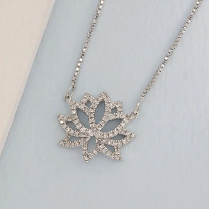 Blooming Lotus Symbolic Pendant Necklace 2