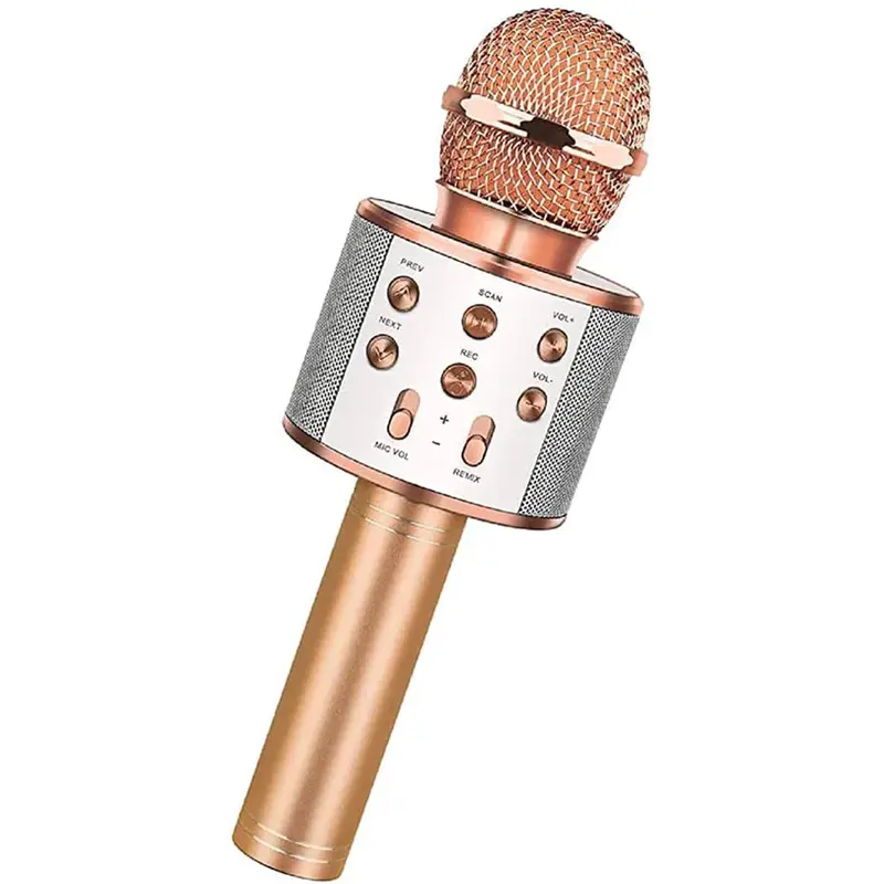 Bluetooth Condenser Microphone With Speaker – Wireless Karaoke & Audio Recording Kit (Multi-Color) 1