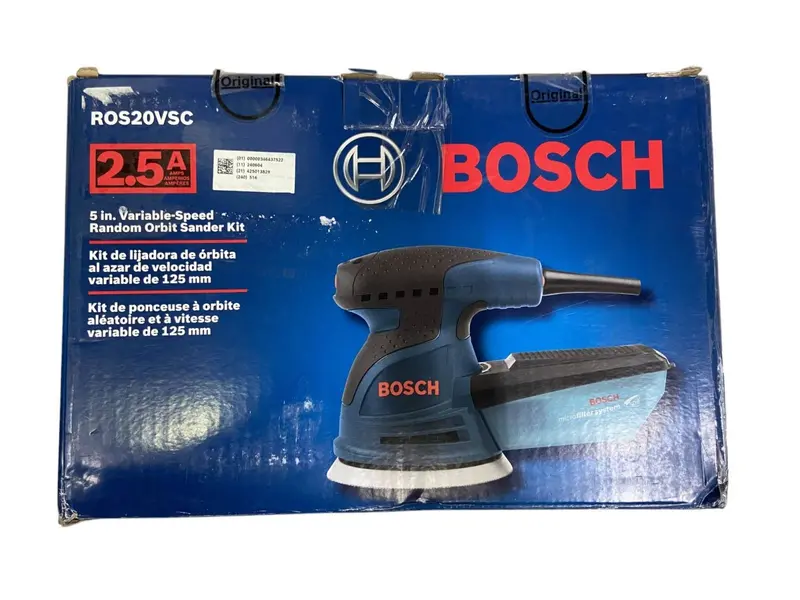 Bosch Ros20Vsc 5-Inch Variable-Speed Random Orbit Palm Sander Kit With Carry Bag 1