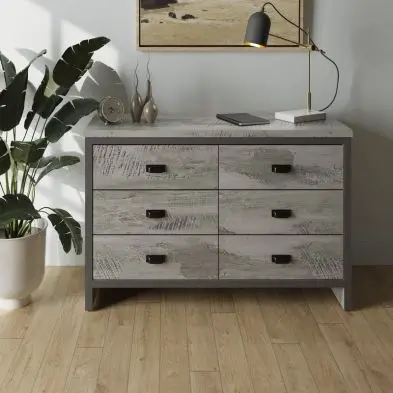 Boston Grey 6-Drawer Chest Of Drawers 1
