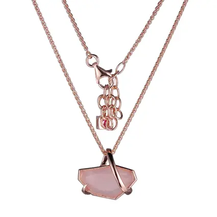Bouquet Rose Gold Pendant Necklace Featuring Floral Motif 1
