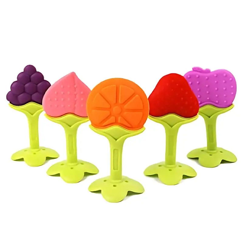 Bpa-Free Silicone Baby Teether – Natural Fruit-Design Chew Toy For Infants & Toddlers (0–12 Months) 1