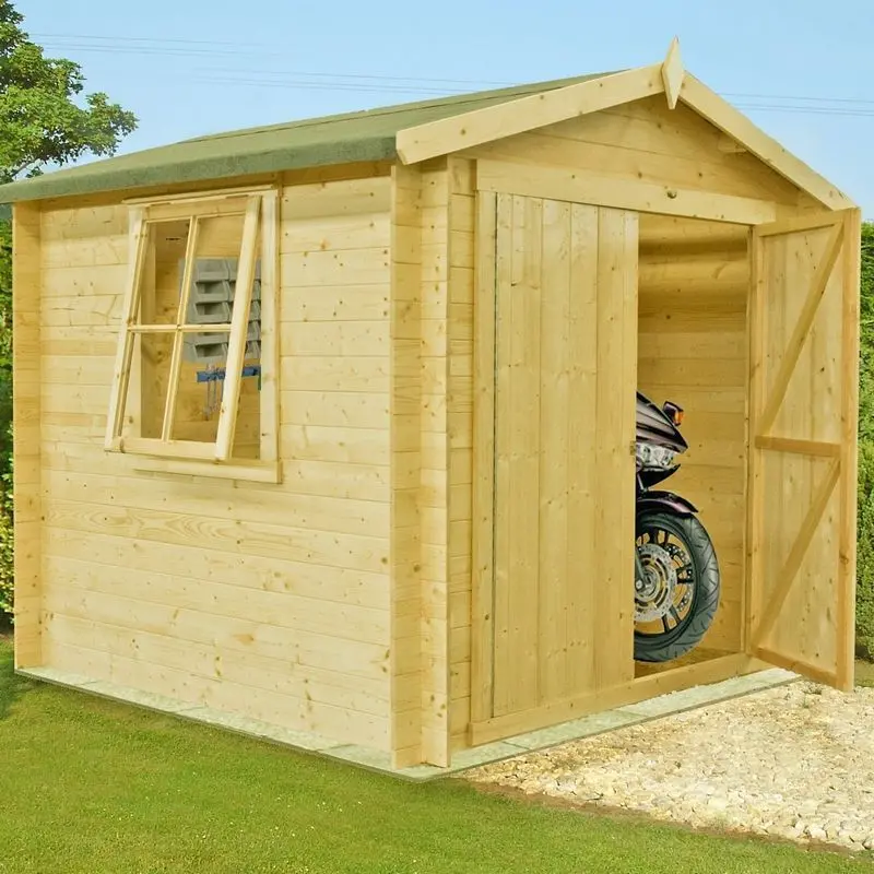 Bradley 7' X 7' 10" Premium Apex Log Cabin – 19Mm Log-Clad Construction 1