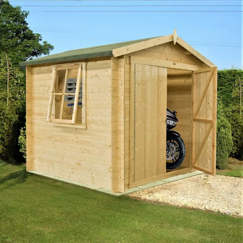 Bradley 9Ft X 9'9" Budget 19Mm Tongue-And-Groove Apex Log Cabin 1