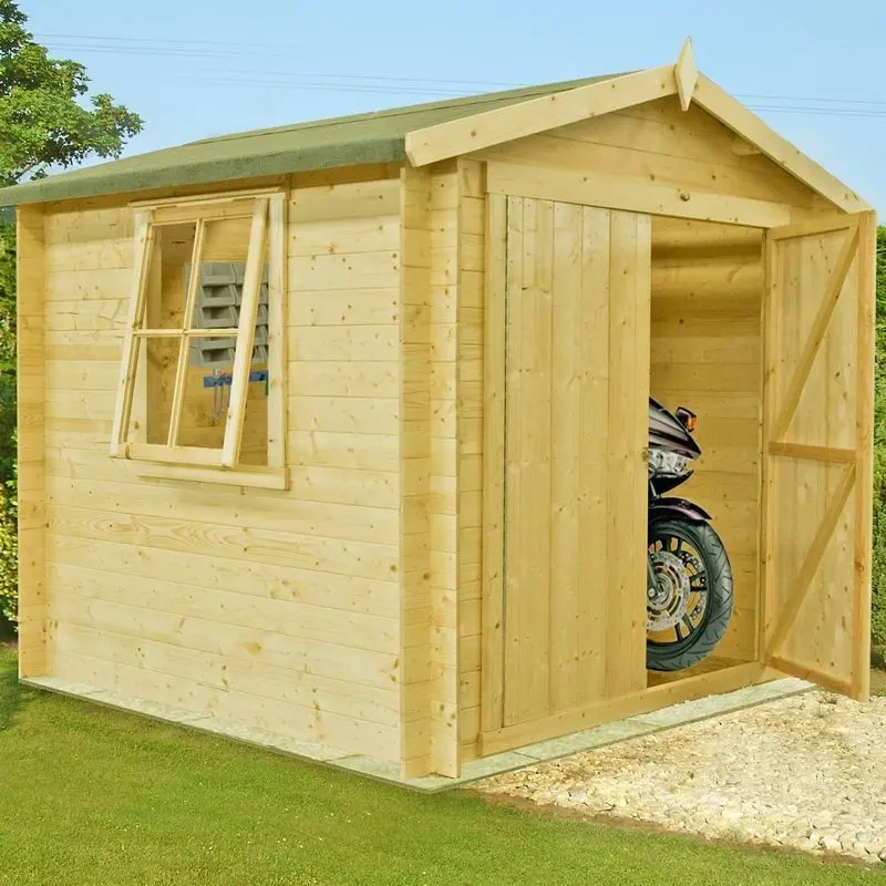 Bradley Apex Log Cabin – 6Ft X 6Ft 10In With Premium 19Mm Log-Clad Cladding 1