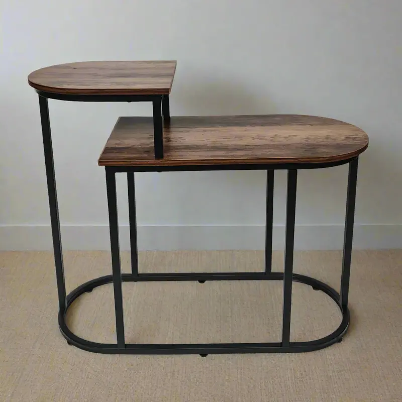 Brooklyn Dark Brown Side Table – Minimalist 1-Shelf Living Room Accent 1