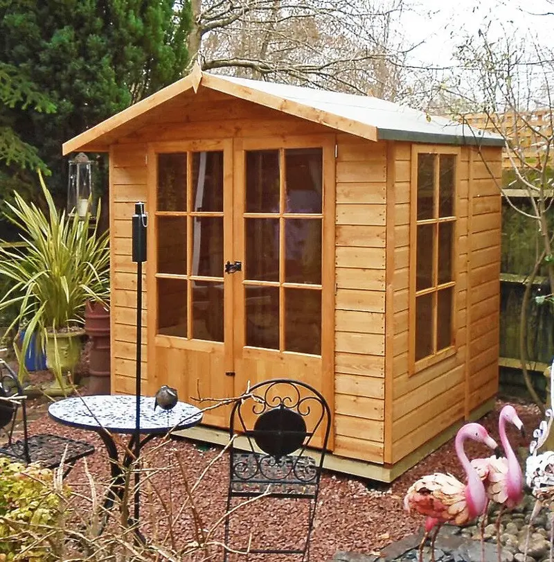 Buckingham 6'3" X 6'8" Apex Summerhouse – Dip-Treated Shiplap Design 1