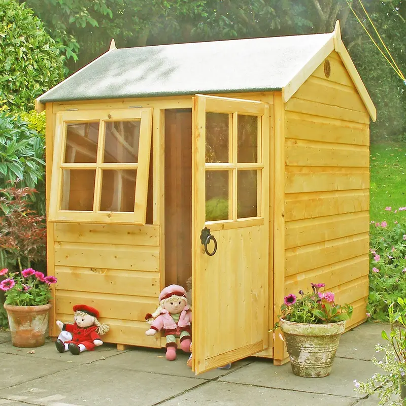 Bunny Compact Apex Playhouse – 3'8" X 3'10" Dip-Treated Shiplap 1