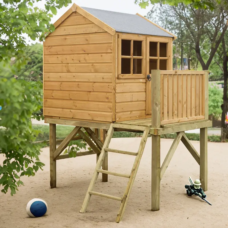 Bunny Medium Apex Playhouse – 3'8" X 5'11" Dip-Treated Shiplap 1
