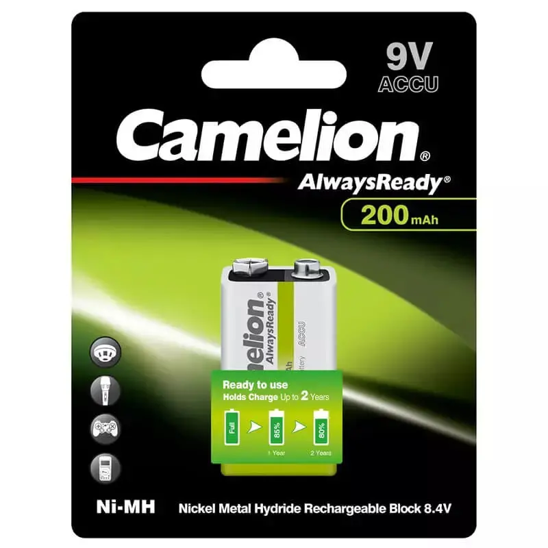 Camelion Rechargeable 9V Ni-Mh Battery (200 Mah) 1