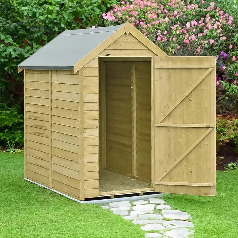 Canterbury 3' 8" X 5' 11" Apex Garden Shed – Pressure-Treated Overlap Siding 1