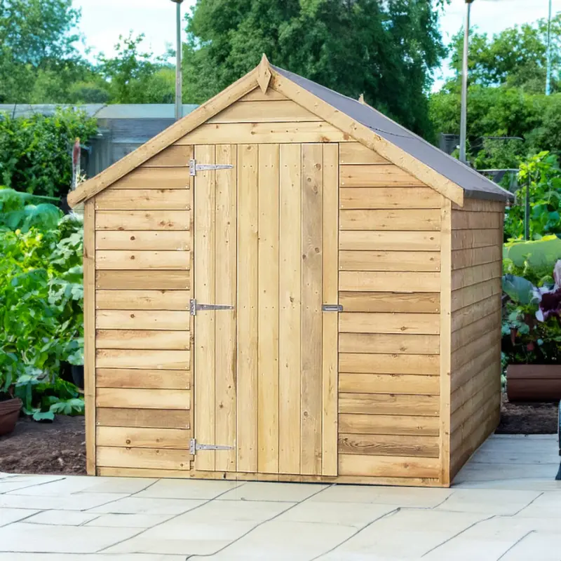 Canterbury 5'9" X 7'10" Apex Shed – Pressure-Treated Overlap Construction 1
