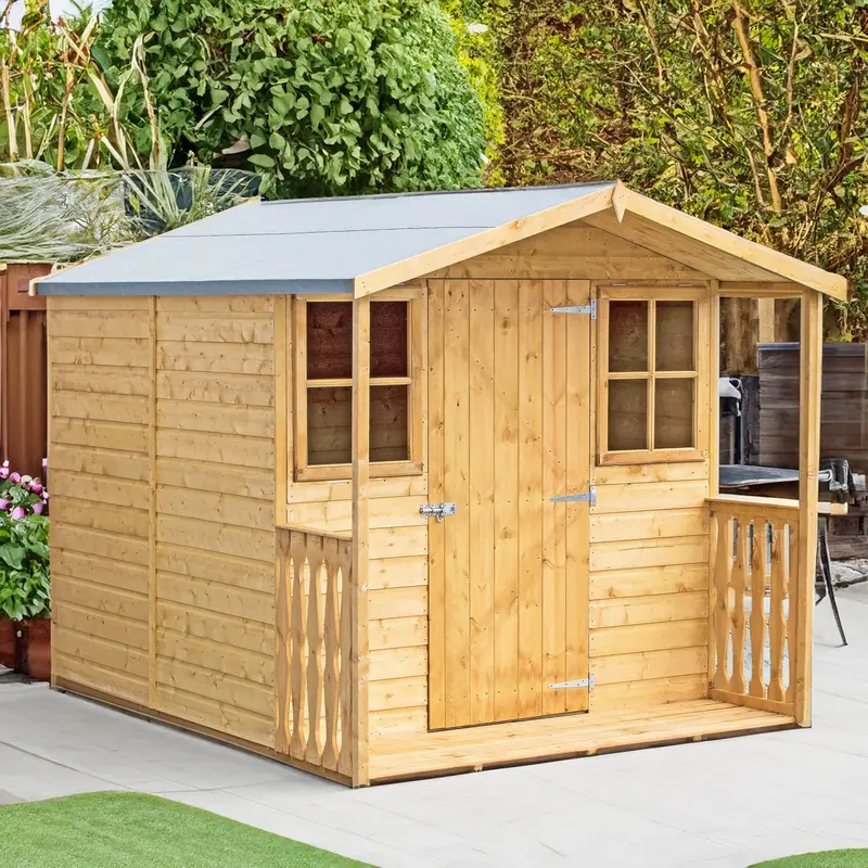 Casita & Veranda Premium Dip-Treated Shiplap Apex Shed – 6'3" X 6'8" 1