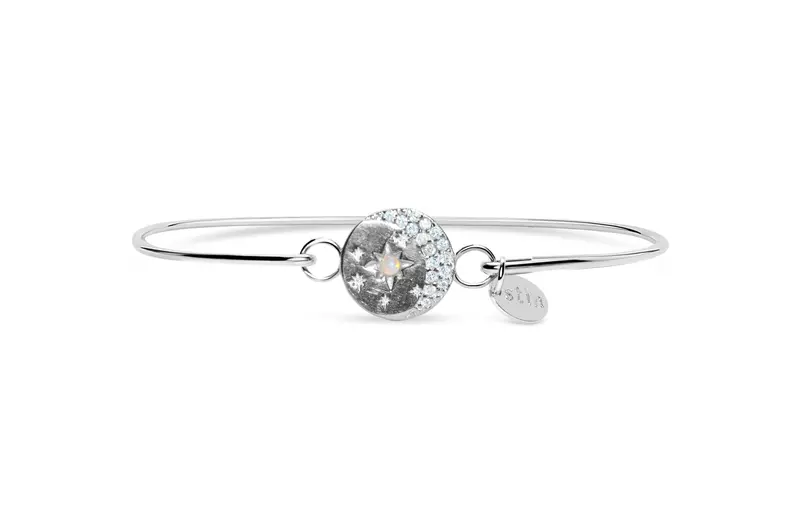 Celestial Moon Pavé Charm Bracelet 1