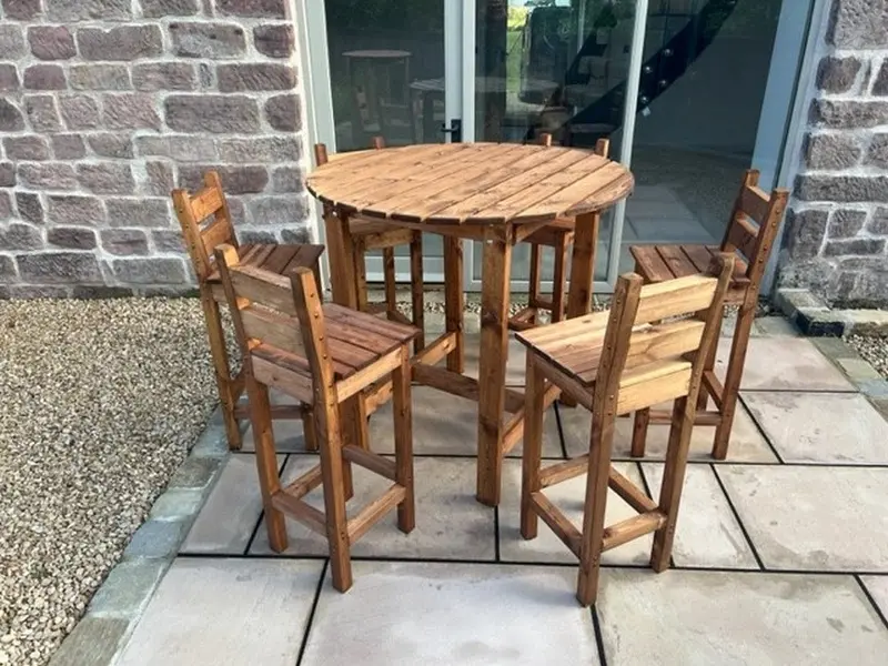 Charles Taylor Alfresco 4-Piece Garden Furniture Set – Compact Outdoor Dining 1