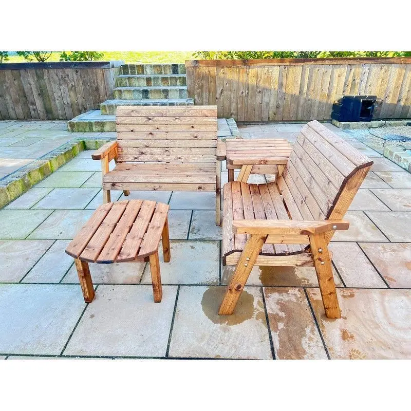 Charles Taylor Burghley Garden Furniture Set – 4-Person Outdoor Dining Collection 1