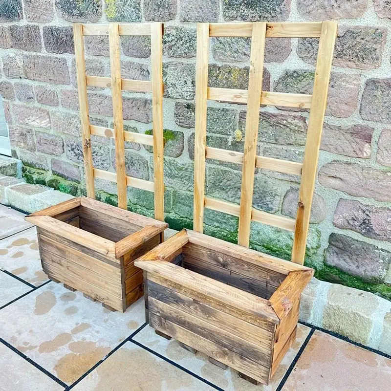Charles Taylor Kensington Raised Wooden Planter For Gardens 1