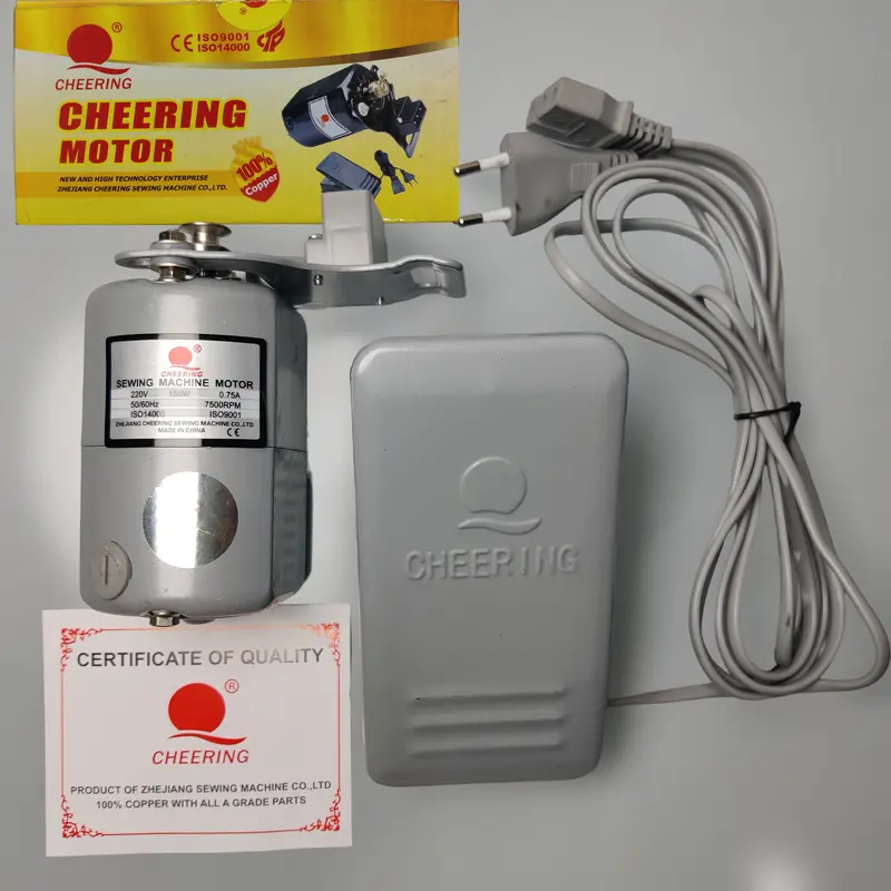 Cheering 150W Sewing Machine Motor With Foot Pedal & Pure Copper Windings 1