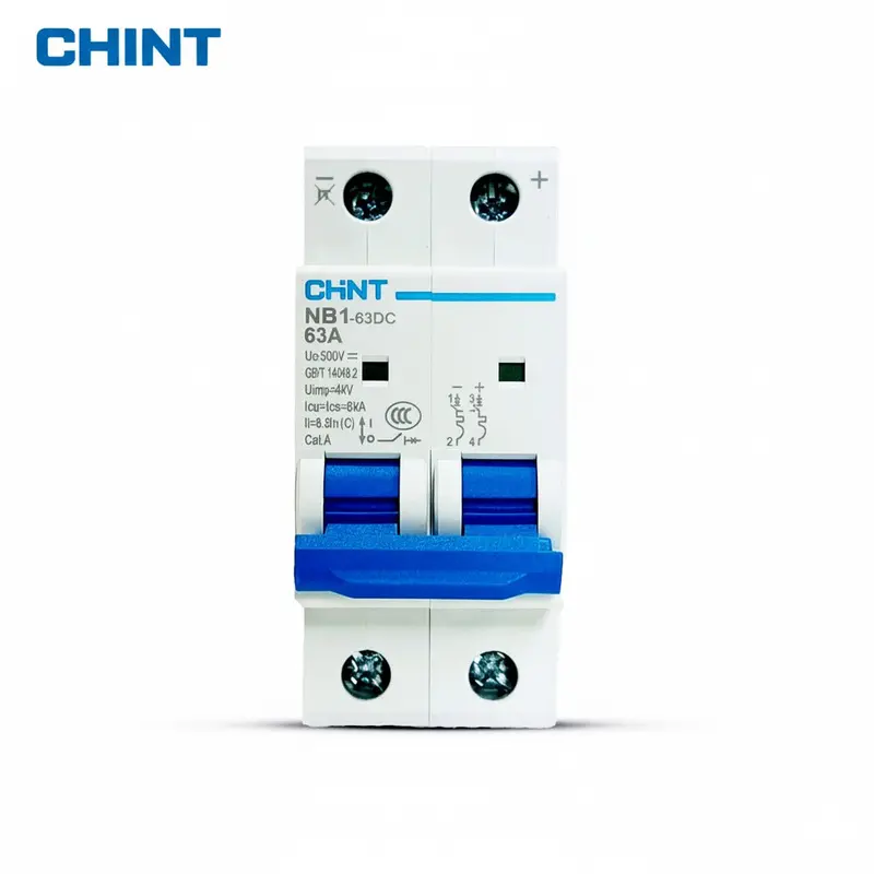 Chint Nb1-63Dc 63A 500V Dc Miniature Circuit Breaker For Photovoltaic Systems 1