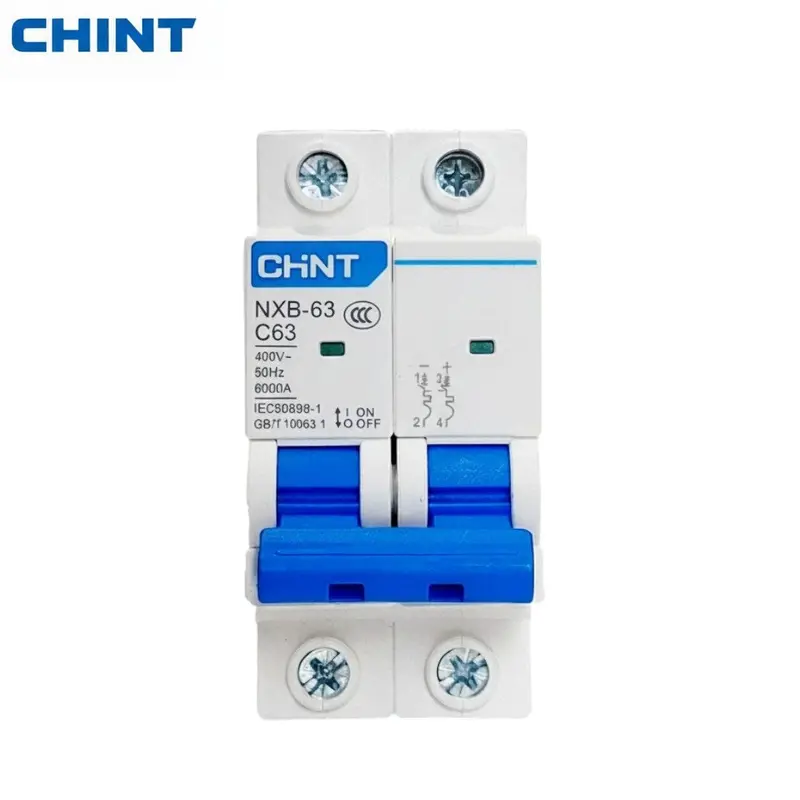 Chint Nxb-63 2-Pole 400V Ac 63A Miniature Circuit Breaker 1