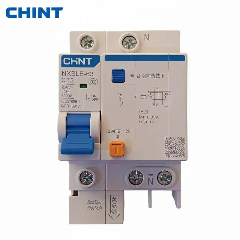 Chint Nxble-32 Rcbo – 32A Residual Current Breaker With Integrated Overcurrent & Earth Leakage Protection 1