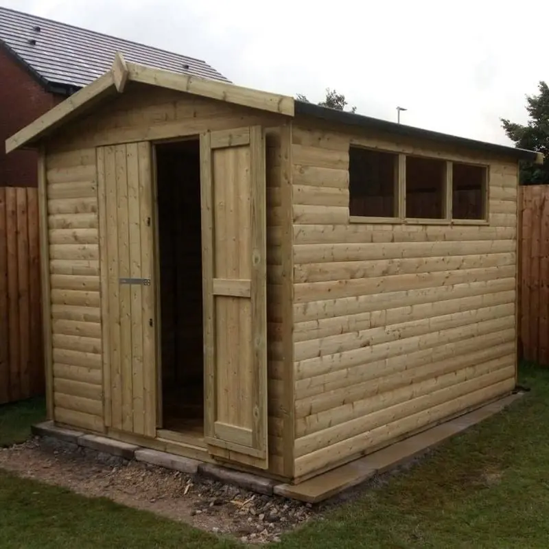 Churnet Valley Apex Garden Shed – 10Ft X 8Ft Pressure-Treated Timber Storage Shed (Apex10X8) 1