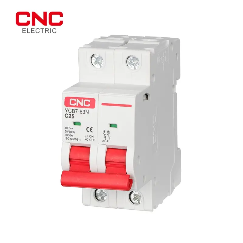 Cnc Ycb7-63N 2-Pole Ac Miniature Circuit Breaker (Mcb) – 63A Din Rail 1