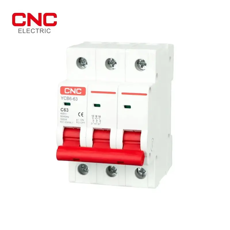 Cnc Ycb7-63N 3-Pole Ac Miniature Circuit Breaker (Mcb) – 63A Din Rail 1