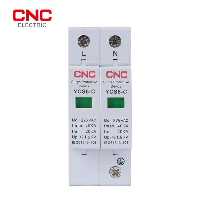 Cnc Ycs6-C 2-Pole 275V Ac Surge Protector – Home Electrical Safety Spd 1