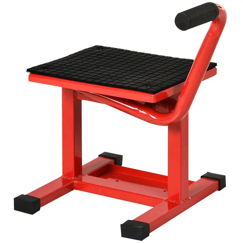 Compact 150 Kg Motorcycle Service Lift – Steel Crank-Powered Maintenance Stand 1