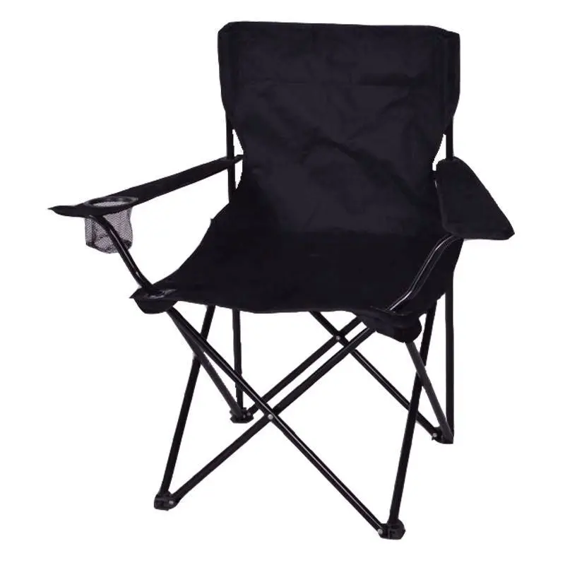 Compact Folding Camping Chair – Lightweight Black Adult Outdoor Seat 1