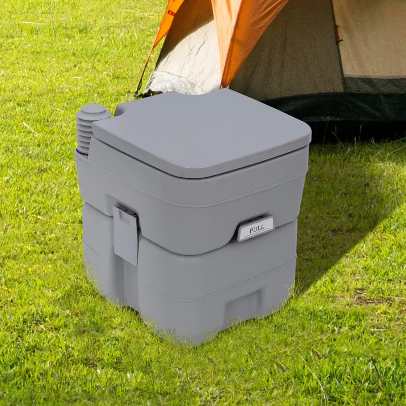 Compact Portable Camping Toilet – Mobile Potty With Leak-Proof Seal And Carry Handle (Grey) 1