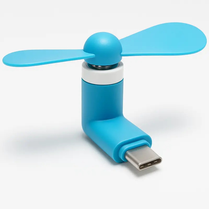 Compact Usb-C Mini Fan – Portable Cooling Device For Phones & Power Banks 1