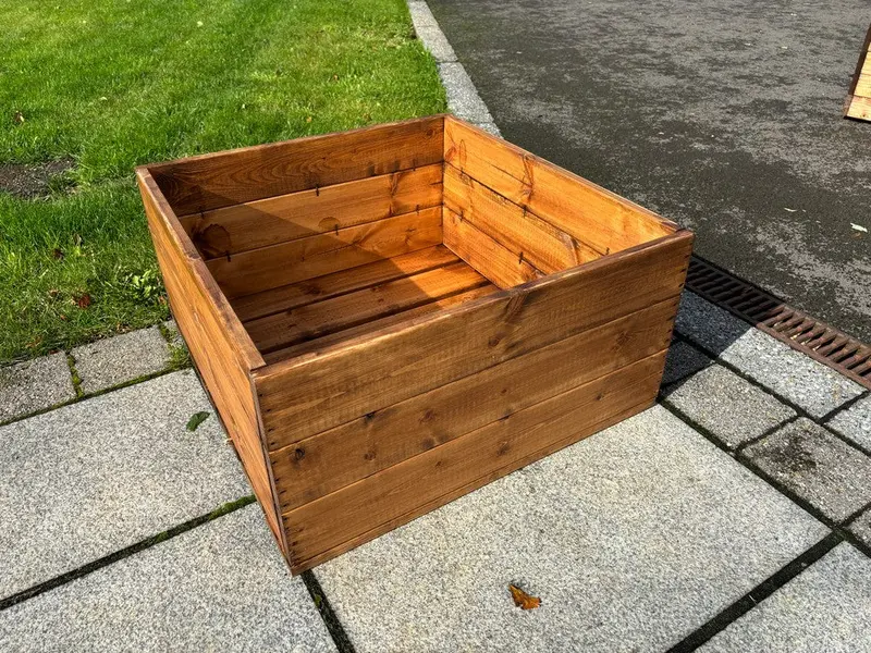 Country Square Raised Garden Planter – Classic Timber Planter Box By Charles Taylor 1
