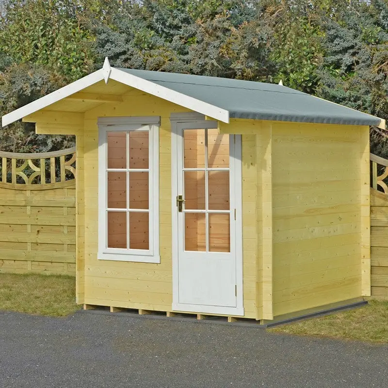 Crinan 8Ft X 8'9" Budget 19Mm Tongue-And-Groove Apex Log Cabin 1