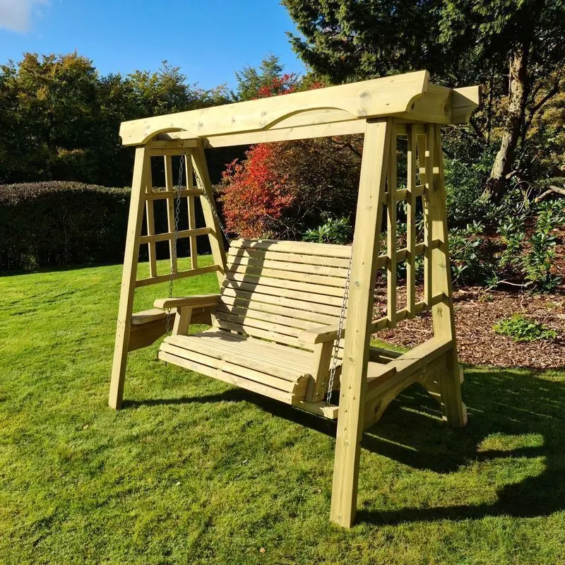 Croft Cottage-Style 2-Seat Garden Swing Seat 1