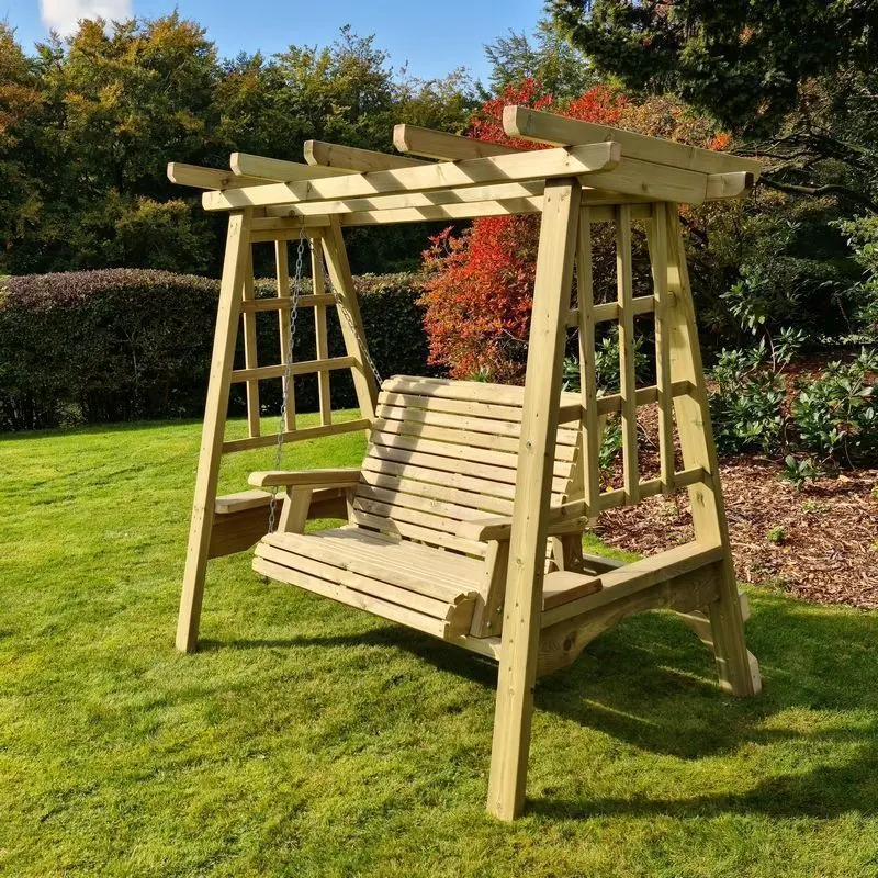 Croft Pergola-Inspired 2-Seat Garden Swing Seat 1