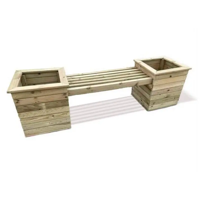 Croft Planter Bench Extension – Modular 2-Seat Add-On With Integrated Planter 1
