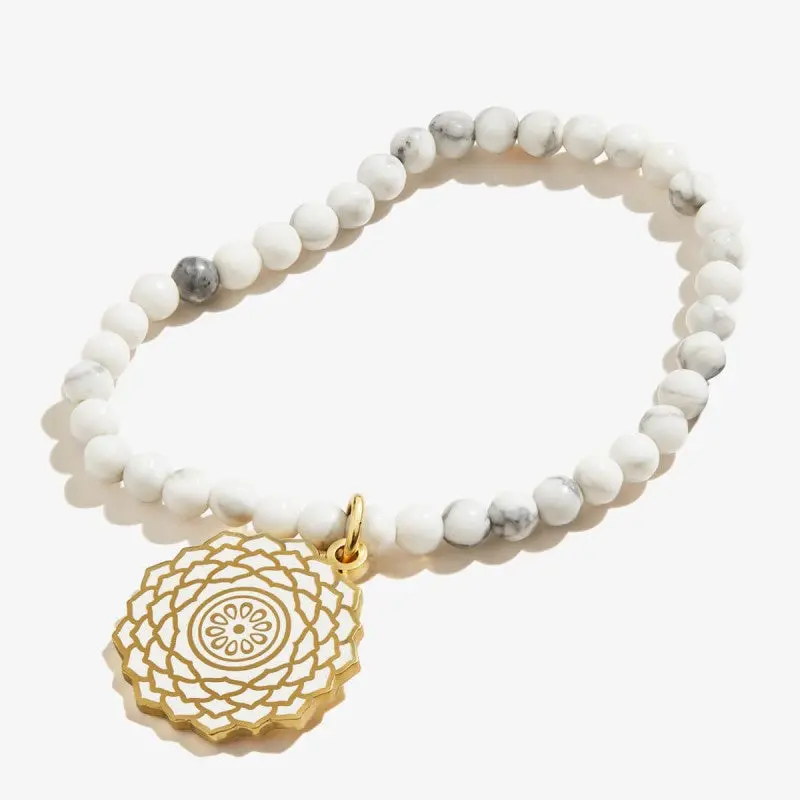 Crown Chakra Stretch Bracelet – Lustrous Gold Finish 1