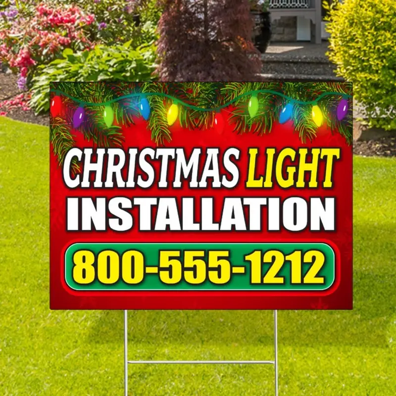 Custom Yard Sign – 18" X 24" With Free Stakes & Shipping 1